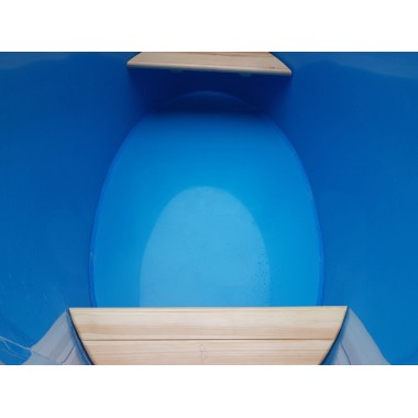 Купель овальная Premium с пластиковой вставкой 0,78 х 1,00 - 1,40 из кедра