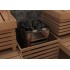 Электрокаменка SAWO Fiber Coating Savonia Combi SAVC-120NS-PF напольная со встр. парогенератором, нерж. сталь, фибропокрытие, черная, (пульт и блок мощности  не в комплекте)