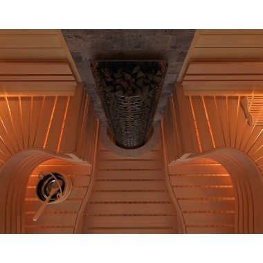 Электрическая печь для сауны SAWO Tower TH5-80Ni2-WL напольная, пристенная, без пульта, встроенный блок мощности, 8,0 кВт, нержавеющая сталь