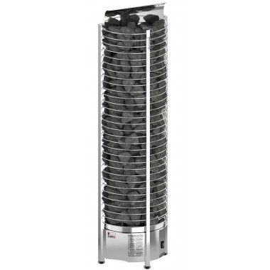 Электрокаменка для сауны  SAWO Tower TH3-45Ni2-WL 4,5 кВт, пристенная, нержавейка, выносной пульт, встроенный блок мощности (пульт покупается отдельно)