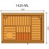 Сауна в сборе SAWO Glass Front 1420ML-G интерьер PIANO кедр без оборудования