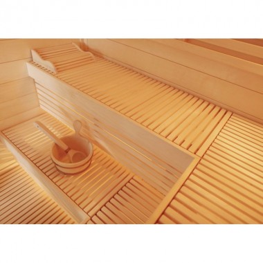 Сауна в сборе SAWO Glass Front 1414LS-G интерьер PIANO кедр без оборудования