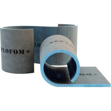 Teplofom+ XPS, односторонний слой (1250x600 мм) с пропилом (поперечный или продольный)