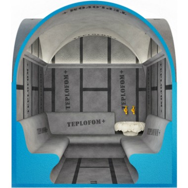  Teplofom+ XPS, односторонний слой (1250x600 мм)