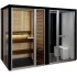 Комбинированная сауна с пародушевой кабиной Tylo Impression Twin 130SQ/1313 черный профиль