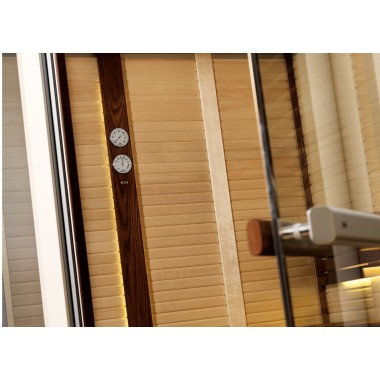 Комбинированная сауна с пародушевой кабиной Tylo Impression Twin 130SQ/1313 черный профиль