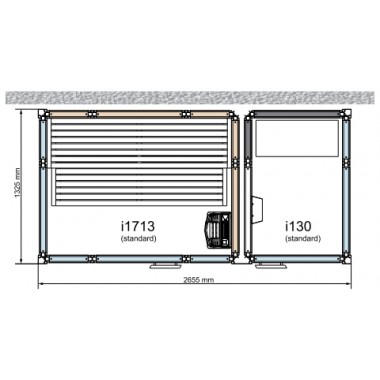 Комбинированная сауна с пародушевой кабиной Tylo Impression Twin 130/1713/W черный профиль