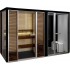 Комбинированная сауна с пародушевой кабиной Tylo Impression Twin 130SQ/1713 черный профиль
