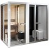 Комбинированная сауна с пародушевой кабиной Tylo Impression Twin 130SQ/1309 белый профиль