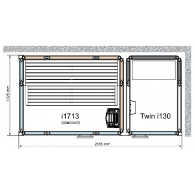 Комбинированная сауна с пародушевой кабиной Tylo Impression Twin 130/1713 черный профиль