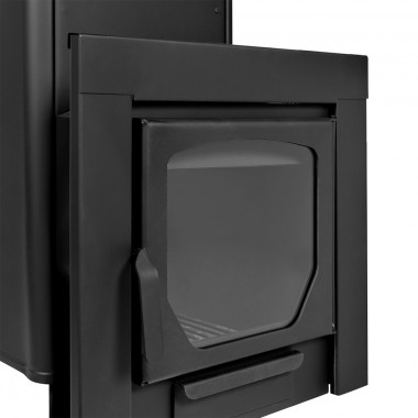 Печь для бани Варвара Каменка с панорамной дверью и выносной топкой на парную 12 – 24 м³