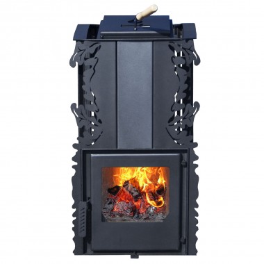 Печь для бани Варвара ТЕРМА Каменка мини Панорамная дверь без выносной топки парная 6 – 12 м³