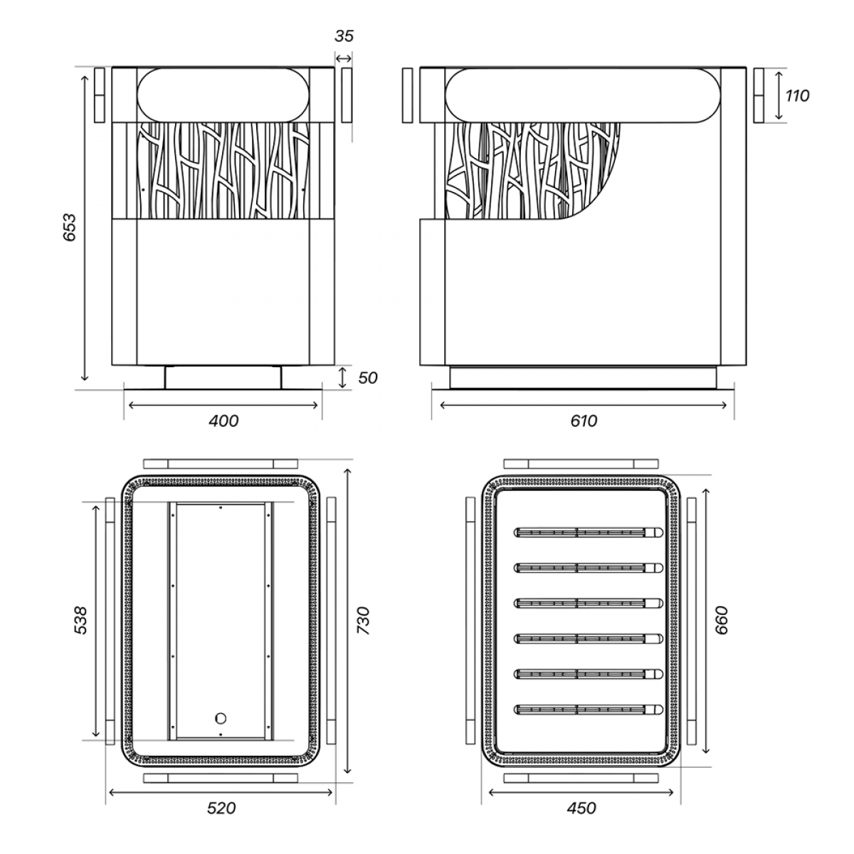 Электрическая печь BORN stone 135